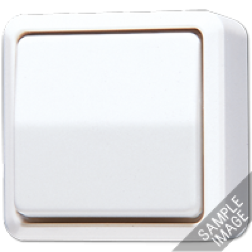 Выключатель для накладного монтажа, двухполюсный, слоновая кость