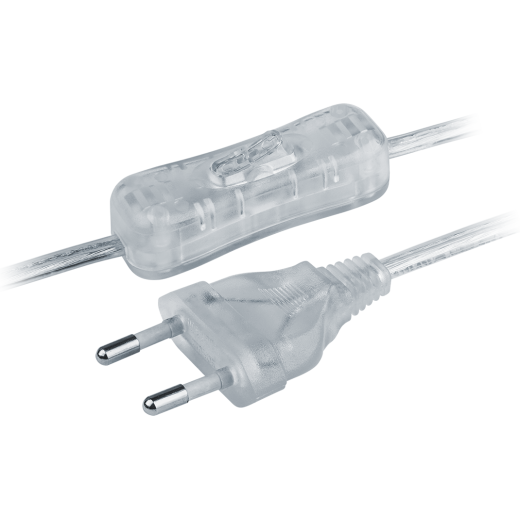 Шнур Navigator 61 723 NPS-FS-170-2x0.5-TR 1.7м с выкл. прозрачный