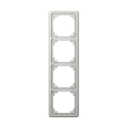 Рамка для вертикальной и горизонтальной установки, 4-кратная, светло-серая
