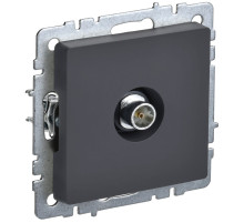 IEK BRITE BASE Графит Розетка TV оконеч РТВ11-0-БрГ