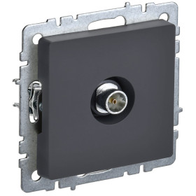 IEK BRITE BASE Графит Розетка TV оконеч РТВ11-0-БрГ
