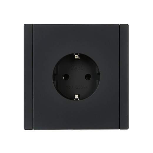 FORTE&PIANO Роз. с з/к без з/ш в/к 16А FP116 чер. IEK