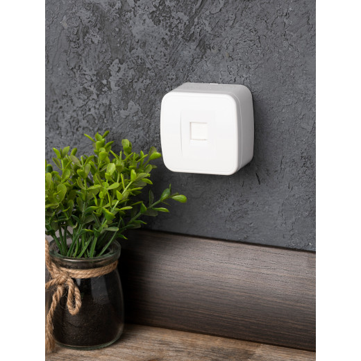 Минск Розетка Phone 1-местная ОП белая EKF Basic