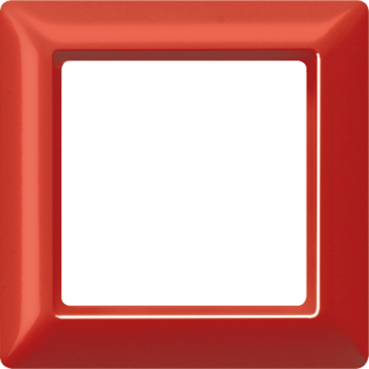 Рамка 1-кратная для вертикальной и горизонтальной установки, красная