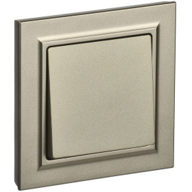 IEK BRITE Шампань Выключ. 1-кл. 10А в сборе ВСР10-1-0-БрШ