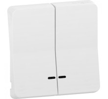 Schneider Electric Mureva Styl Бел Клавиша 2-ая с линзой подсветки, IP55