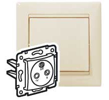 Legrand DIY Valena Крем Розетка TV-FM-SAT оконечная 2400MHz 10 дБ.