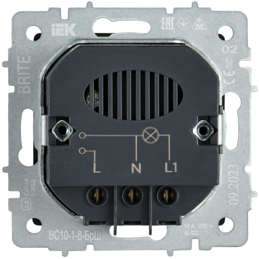 BRITE Выключ. карточный 30А ВС10-1-8-БрШ шамп. IEK