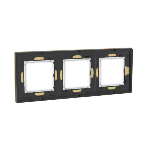 Рамка из натурального дерева 3 поста (6 мод.), Avanti, беленый дуб