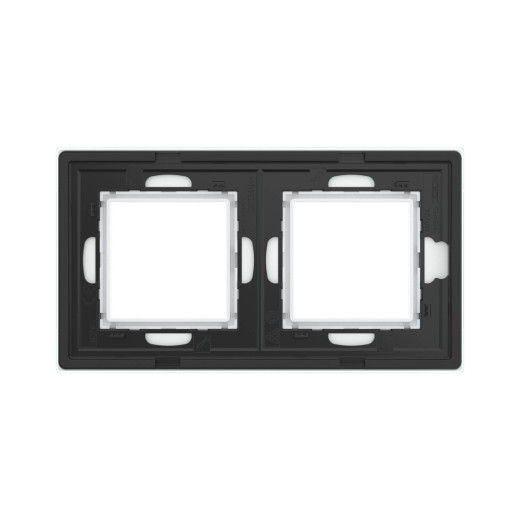 Рамка из натурального стекла 2 поста (4 мод.), Avanti, светло-зеленая