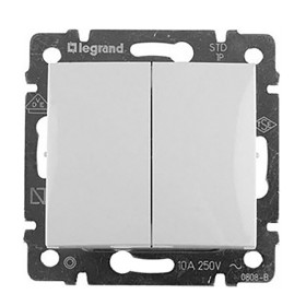 Legrand DIY Valena Бел Выключатель 2-х клавишный.