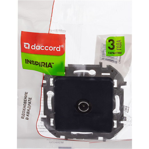 Розетка TV (телевизионная) - Legrand/Daccord Inspiria - оконечная - антрацит