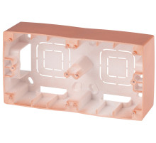 ЭРА 12-6102-14 Коробка наклад. монтажа 2 поста, Эра12, медь (10/100/800)