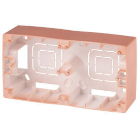 ЭРА 12-6102-14 Коробка наклад. монтажа 2 поста, Эра12, медь (10/100/800)