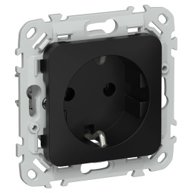 FLITE Роз. с з/к без з/ш 16А РС11-0-ФлЧ чер. IEK