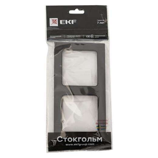 Стокгольм Рамка 2-местная черная EKF PROxima