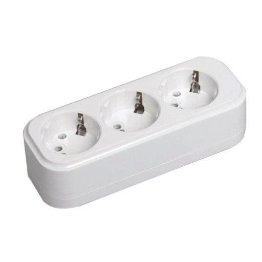 Розетка переносная разб. К03 3 места CLASSIC IEK