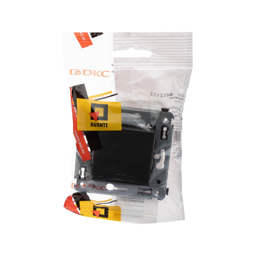 Кнопка одноклавишная в стену, Avanti, черный матовый