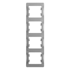 Systeme Electric Glossa Алюминий Рамка 4-ая, вертикальная