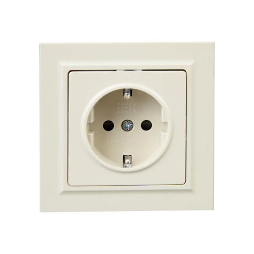 BRITE Роз. с з/к/ш 16А в сб. РСР14-1-0-БрКр беж. IEK