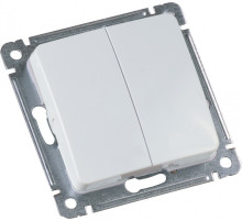 Hegel ВС10-4621-01 Выключатель скрытой установки, двухклавишный, двухполюсной, цвет сл. кость