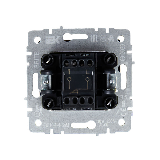BRITE Выключ. 1-кл. самовозвратн. 10А ВС10-1-4-БрМ мар. IEK