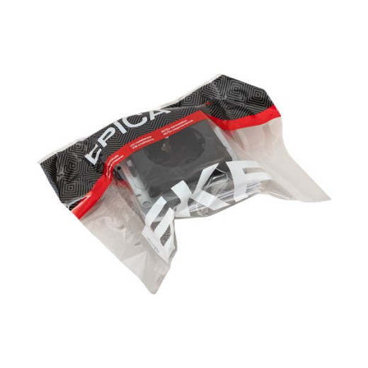 Механизм розетки, 16А, с заземлением, со шторками, чёрный Эпика EKF