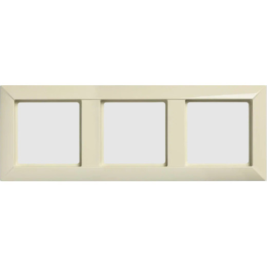 Рамка 3-кратная для вертикальной и горизонтальной установки; слоновая кость
