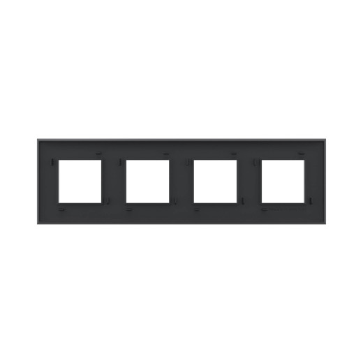 Рамка 4 поста (8 мод.), Avanti, черный матовый