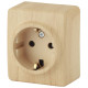 Розетка ЭРА Эксперт 11-2203-11 двойная с заземлением 2P+E Schuko 16A-250В IP20 ОУ сосна