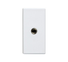 Simon 27 Мех Белая Розетка для подключения разъёма audio mini-jack (3,5 мм), узкий, винты