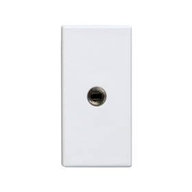 Simon 27 Мех Белая Розетка для подключения разъёма audio mini-jack (3,5 мм), узкий, винты