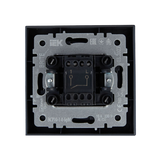 BRITE Выключ. 1-кл. 10А в сб. ВСР10-1-0-БрМ мар. IEK