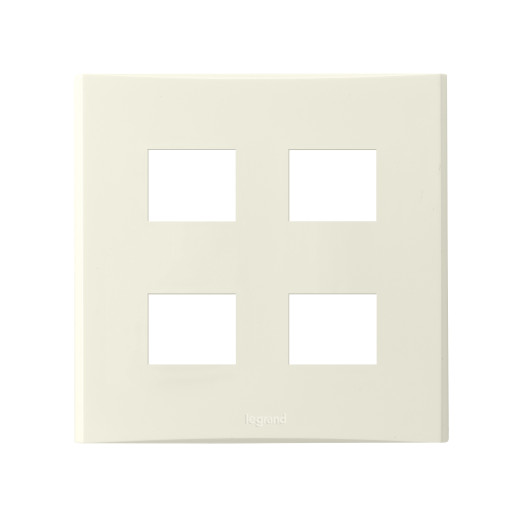 Zunis Бежевый Рамка 2-ая (ТЛФ2+ТЛФ2) (4 модуля)