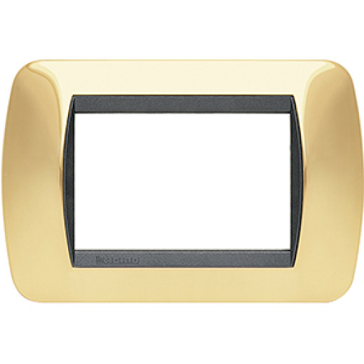 Накладка на 3 модуля, Натуральное Золото