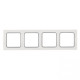 Стокгольм Рамка 4-местная белая с линией цвета черный EKF PROxima