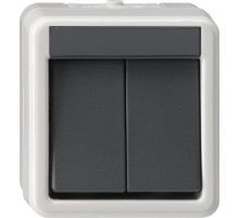 Gira Выключатель двуклавишный IP44