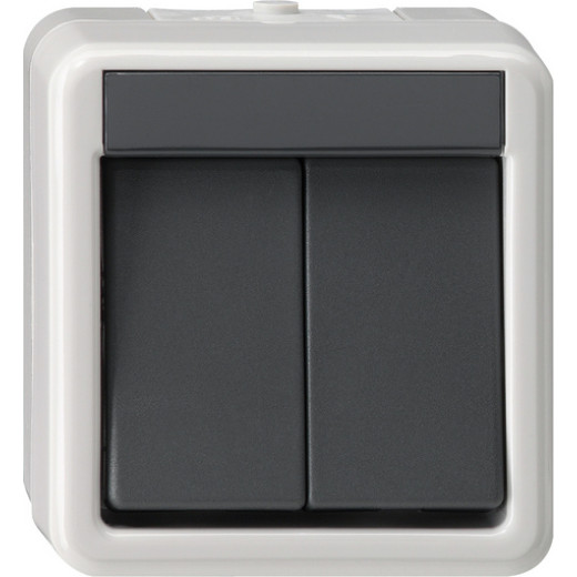 Выключатель двуклавишный IP44