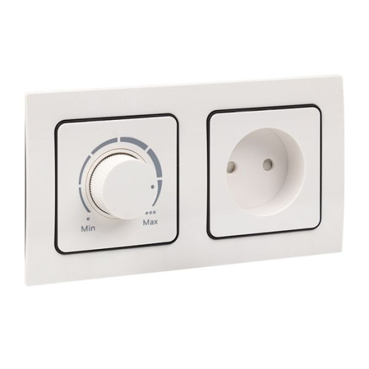 Стокгольм Рамка 2-местная белая с линией цвета черный EKF PROxima