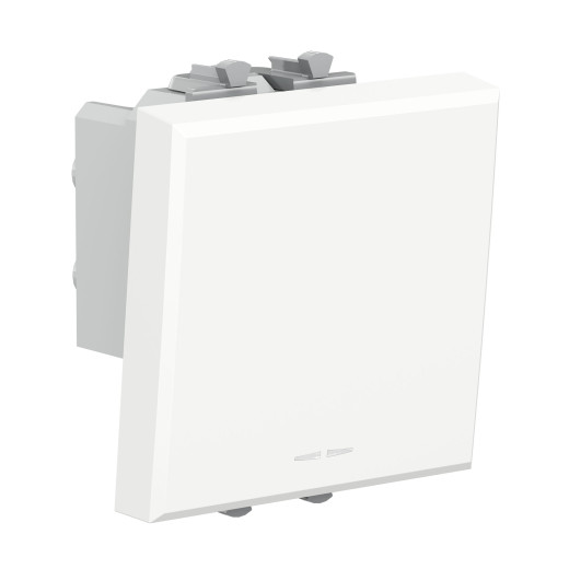 Инвертор одноклавишный модульный, Avanti, белое облако, 2 модуля