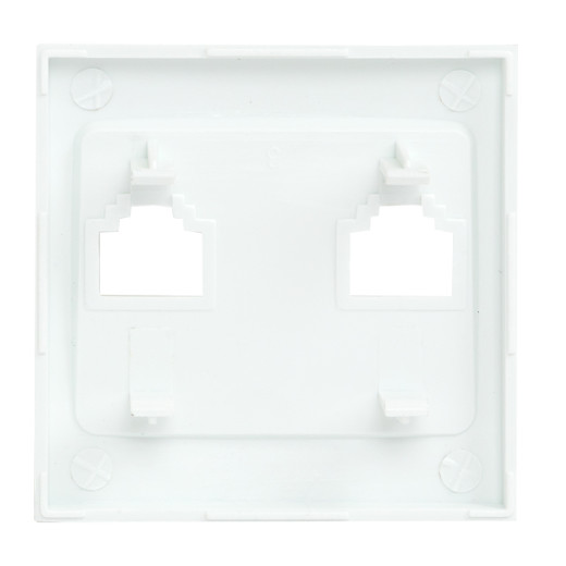 Валенсия лицевая панель розетки RJ-45 2-местная жемчуг EKF PROxima