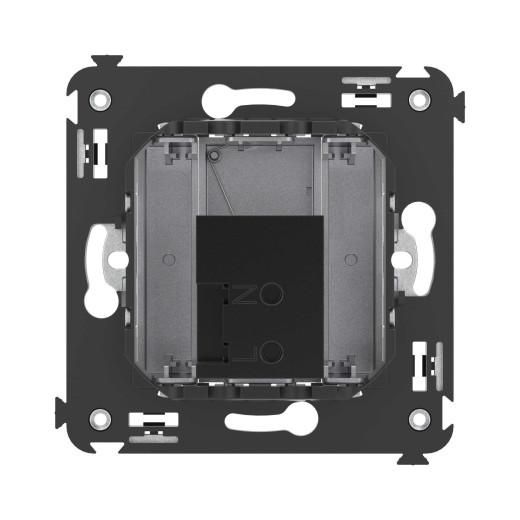 USB 2.0 розетка одинарная в стену, тип А-А, Avanti, закаленная сталь