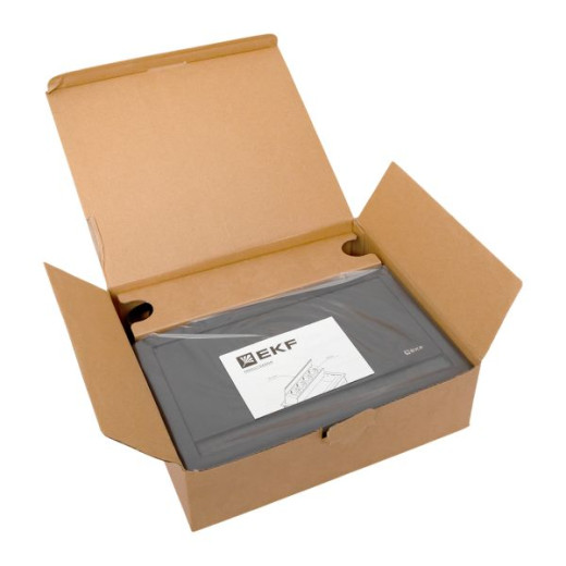 Встраиваемый настольный розеточный блок выдвижной, 8 модулей, черный, C-Line