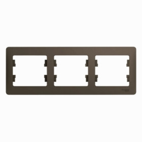 Systeme Electric Glossa Шоколад Рамка 3-ая, горизонтальная