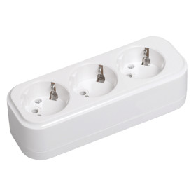 IEK Розетка переносная разб. К03 3 места CLASSIC