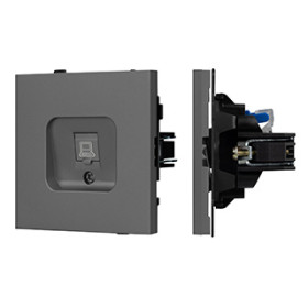 Arlight Механизм компьютерной розетки SCT-TENDO-MPC1-SFPL-GR (RJ-45, CAT6) (-)