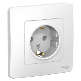 Systeme Electric Blanca внутр Бел Розетка с/з без шторок, 16А, 250В