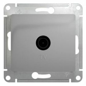 Systeme Electric Glossa Алюминий Розетка TV одиночная 1DB