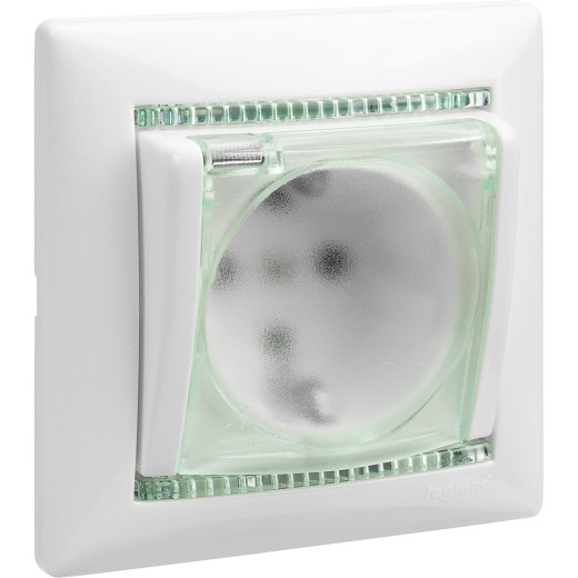 Розетка с заземлением IP44 - Legrand Valena - со шторками с защитной крышкой 16А 250В винтовые зажимы - белый