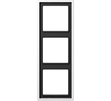 JUNG Рамка 3-кратная, пластик благородная сталь, белая